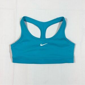 NWT Nike Active Bra Kids Girls Medium Dri Fit Swoosh Training Teal FJ7161-345